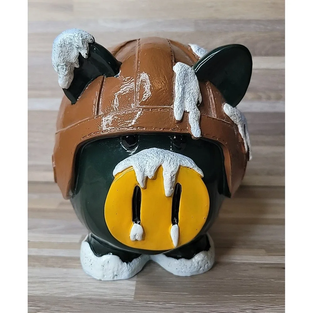Green Bay Packers NFL Coin Piggy Bank‎ Snowy Cute Football Piggy Bank